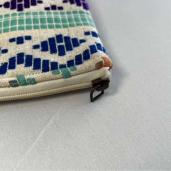 Fringe handbag - canvas colorful prints - Picture 4 of 10